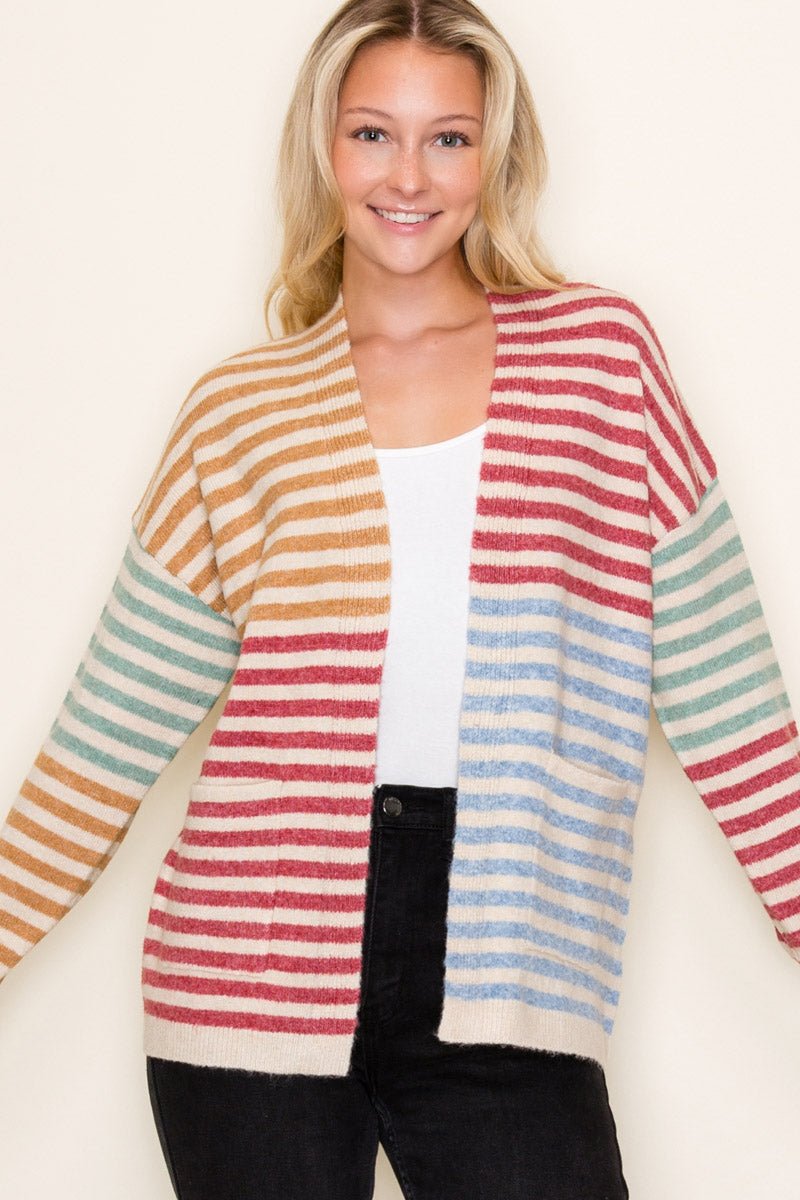 Sophia Striped Cardigan - 2 colors! - The Nines