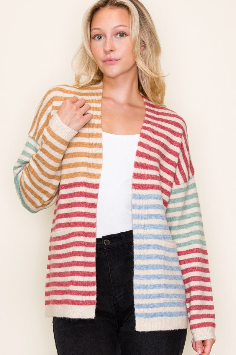 Sophia Striped Cardigan - 2 colors! - The Nines