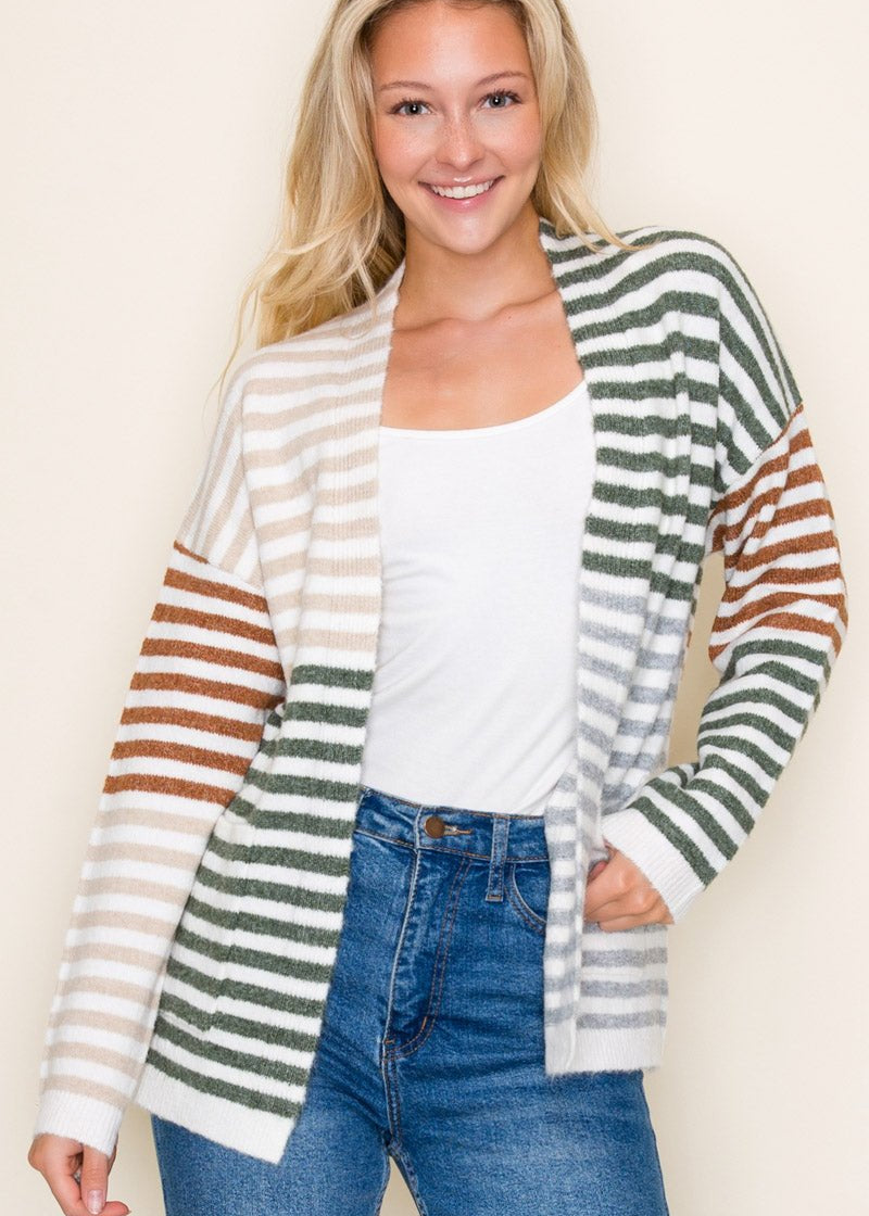 Sophia Striped Cardigan - 2 colors! - The Nines