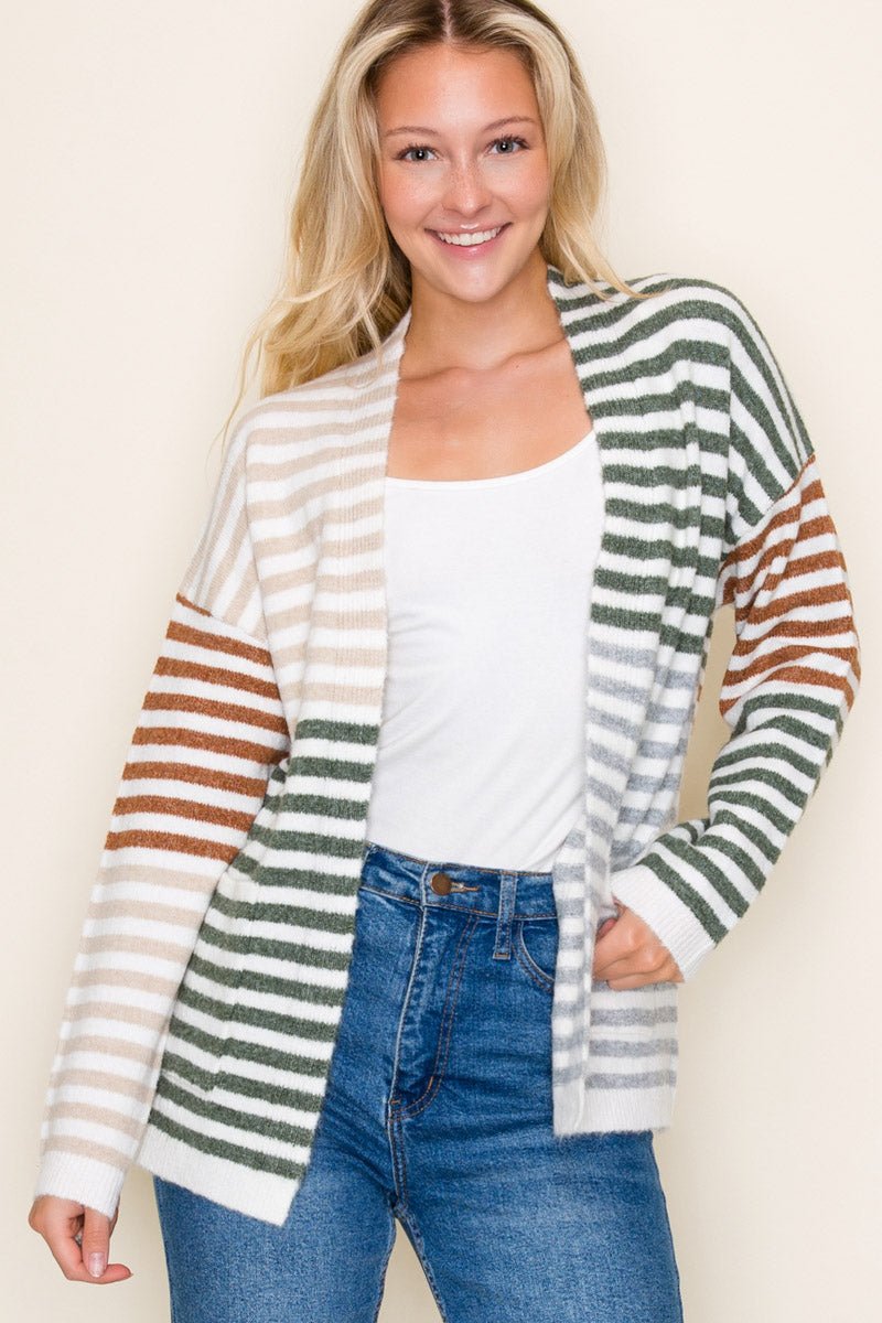 Sophia Striped Cardigan - 2 colors! - The Nines