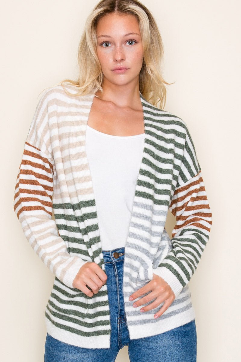 Sophia Striped Cardigan - 2 colors! - The Nines