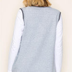 Blanket Stitch Tunic Sweater Vest - 2 Colors! - The Nines