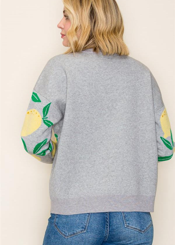 Heather Gray Lemon Pullover - The Nines