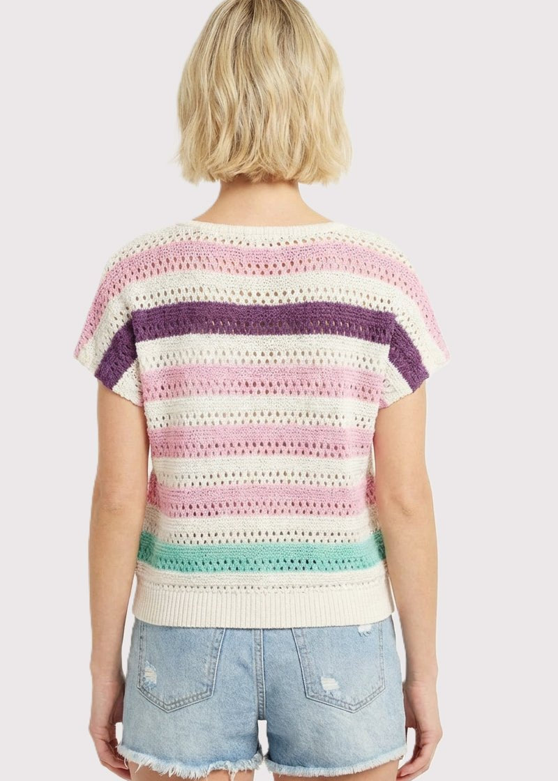 Crochet Pink & Purple Top - The Nines