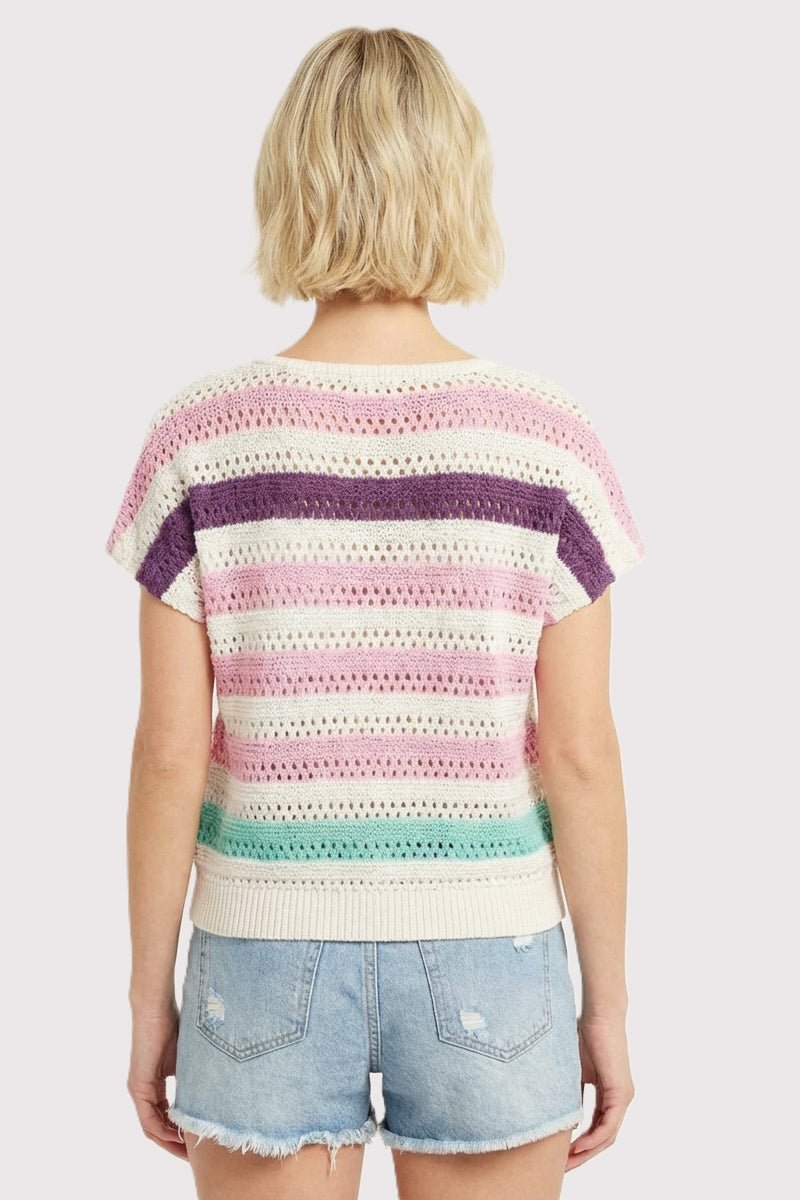 Crochet Pink & Purple Top - The Nines