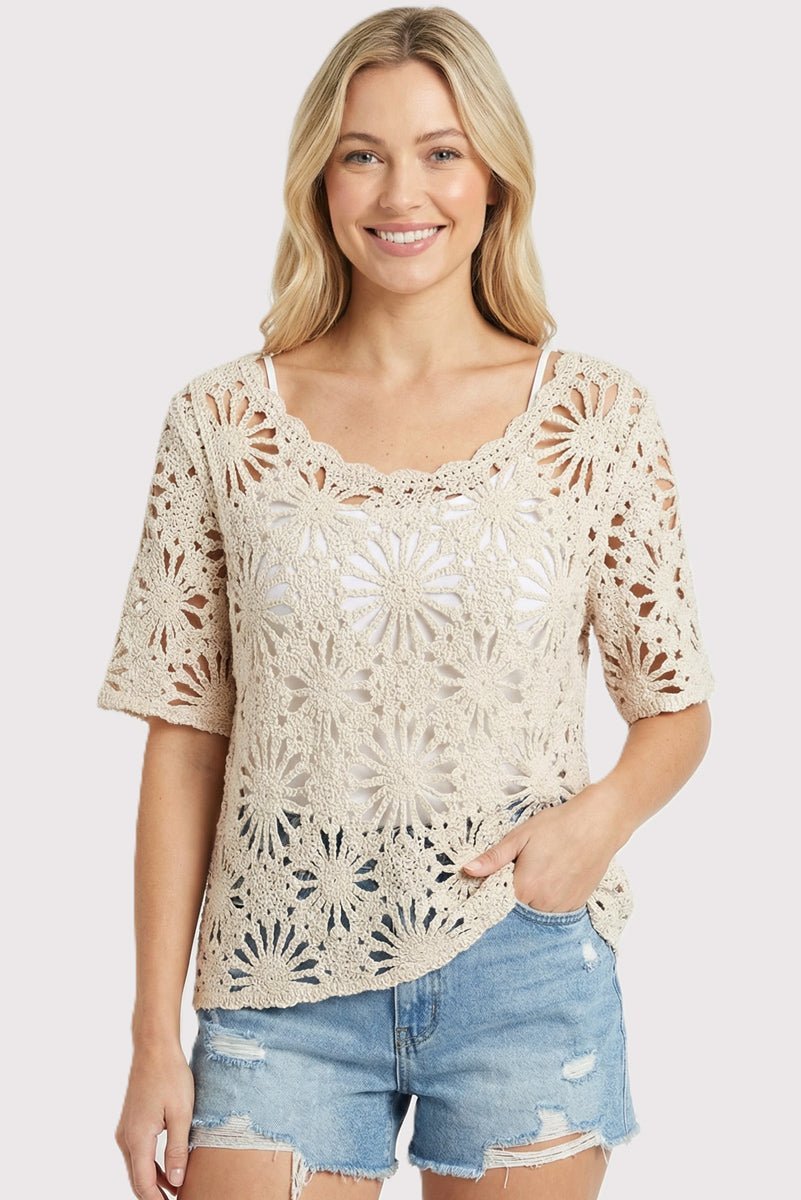 Caroline Crochet Top - 2 Colors! - The Nines