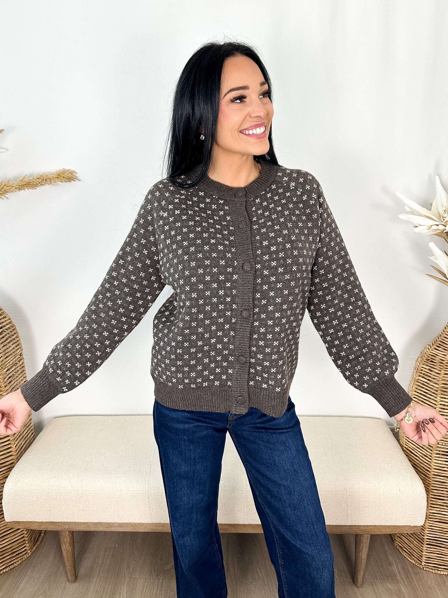 Cocoa & Cream Cardigan - The Nines
