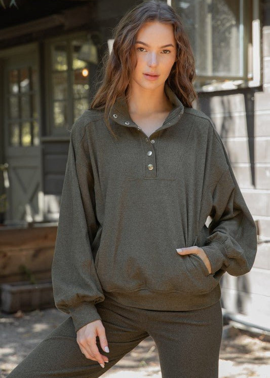 Open Roads Super Soft Snap Button Pullover - 3 Colors! - The Nines