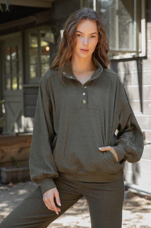 Open Roads Super Soft Snap Button Pullover - 3 Colors! - The Nines