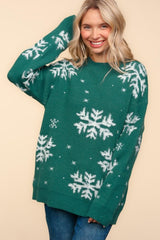 Snow Angel Hunter Green Sweater