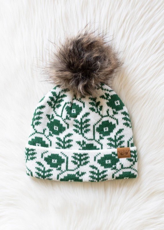 Floral Pom Beanie - 2 colors! - The Nines