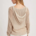 Open Knit Button Down Hoodie - 2 Colors! - The Nines