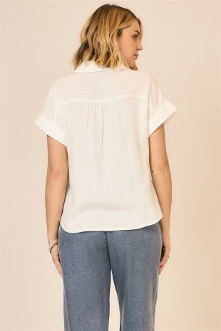 Fresh White Gauze Short Sleeve - The Nines