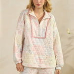 Floral Quilted Quarter Zip - 2 colors! - The Nines