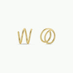 Minimalist Spiral Gold Earrings - The Nines