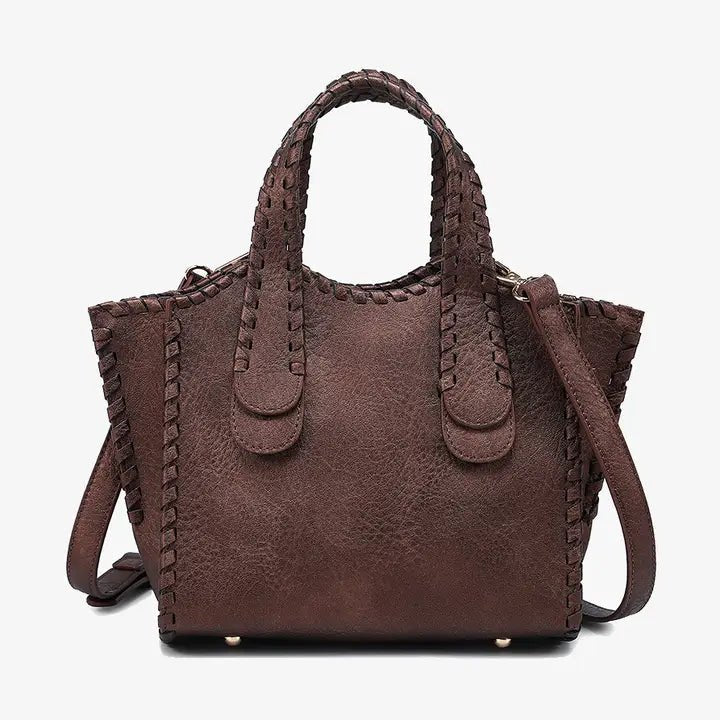 Marla Whipstitch Satchel Bag - The Nines