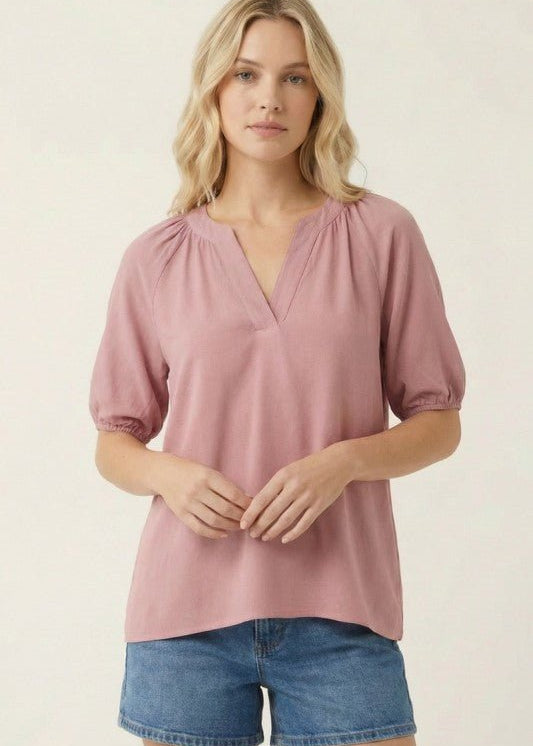 Drew Split Neck Top - 2 Colors! - The Nines