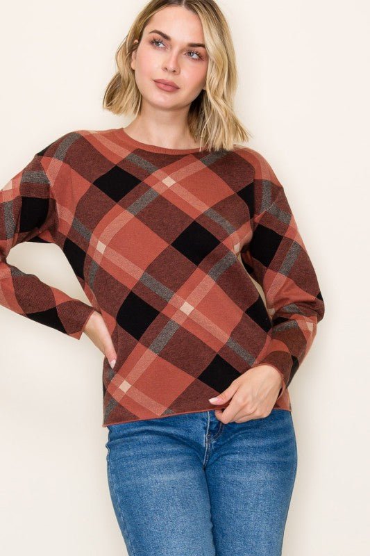 Plaid Sweater - 3 colors! - The Nines