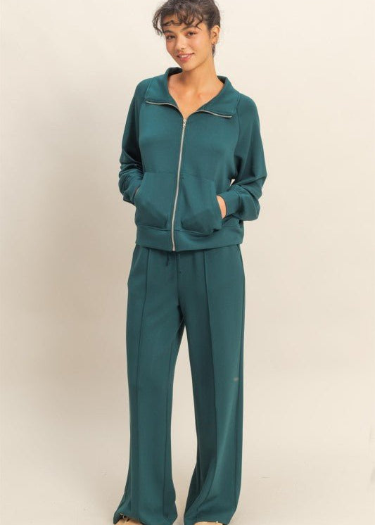 High Waist Wide Leg Sweatpants - 2 Colors! - The Nines