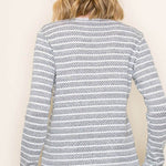 Texture Pattern Striped Top - The Nines
