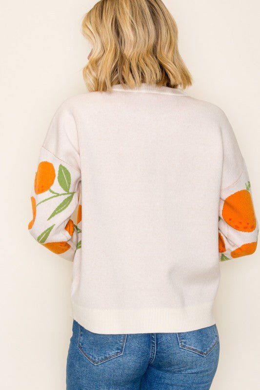 Cream Orange Pullover - The Nines