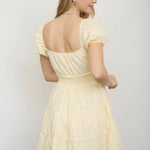 Eyelet Puff Sleeve Dress - 2 Colors! - The Nines
