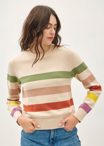 Skye Sand Striped Pullover