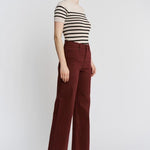 MICA High Rise Burgundy Jean - The Nines