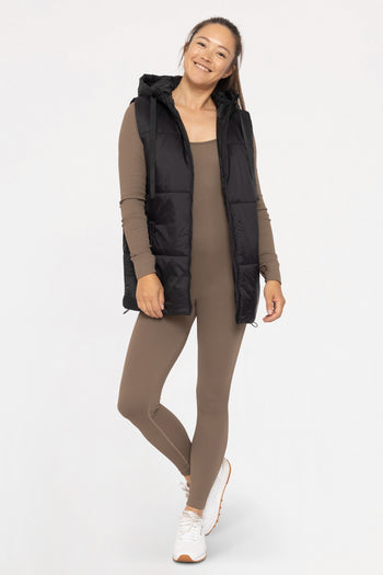 Mono B Hooded Zip Up Puffer Vests - 3 Colors!