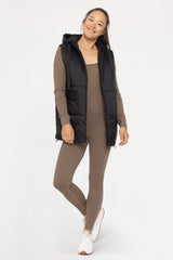 Mono B Hooded Zip Up Puffer Vests - 3 Colors!