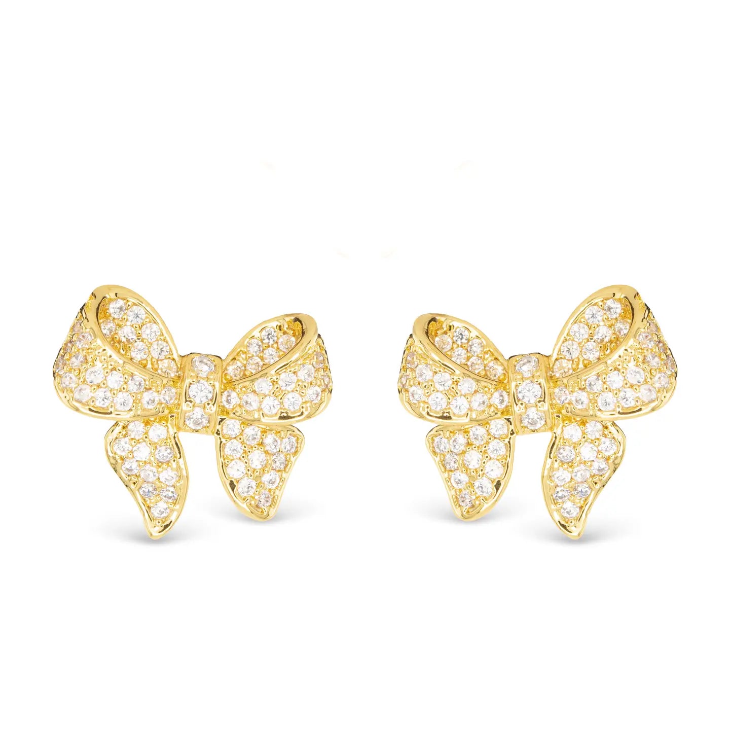 Gold Bow Earrings - The Nines
