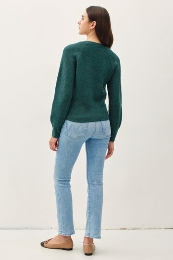 Hunter Green Wrap Sweater - FINAL SALE