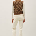 Brown Argyle Sweater Vest - The Nines