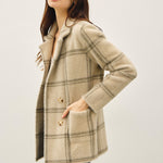 Khaki & Green Plaid Cardigan Jacket - The Nines