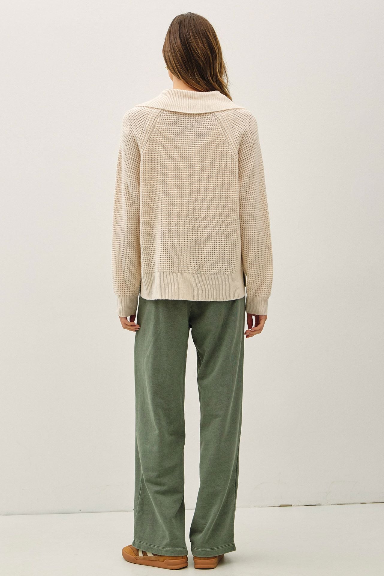 Waffle Snap Button Sweater - 2 Colors! - The Nines