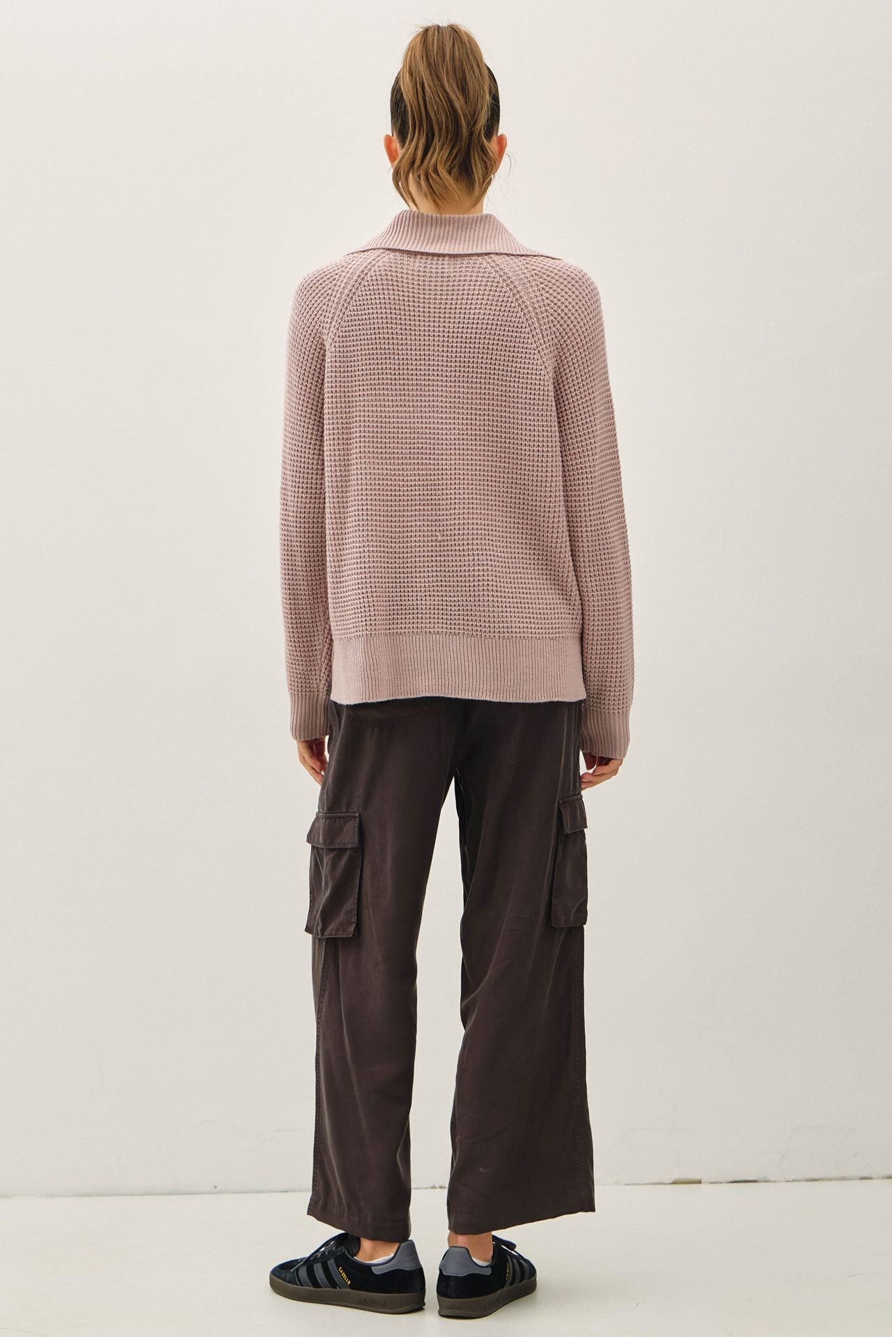 Waffle Snap Button Sweater - 2 Colors! - The Nines