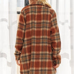Nora Plaid Long Rust Shacket - FINAL SALE! - The Nines