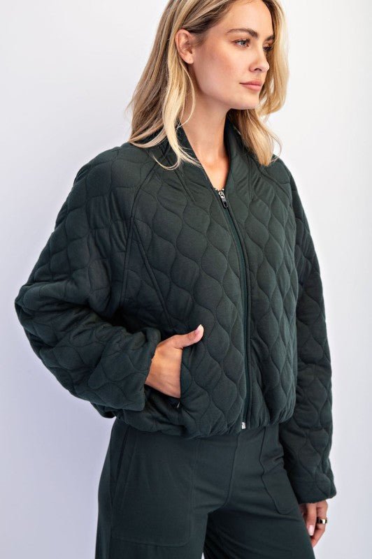 Quilted Bomber Jacket - 4 colors! - The Nines