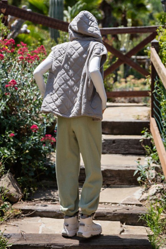 Rae Mode Quilted Hoodie Vest - 3 Colors! - The Nines