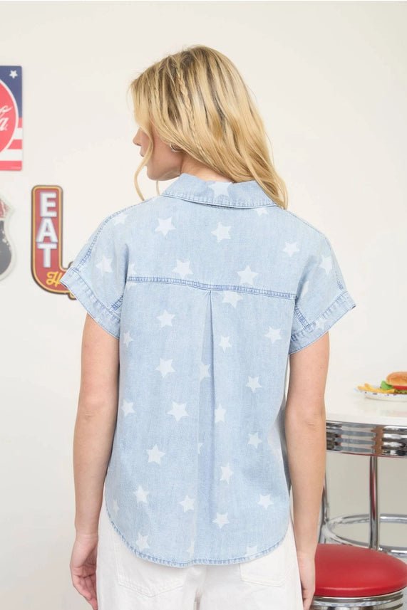Denim Star Button Down - The Nines