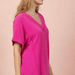 Ribbed V - neck Top - 3 Colors! - The Nines