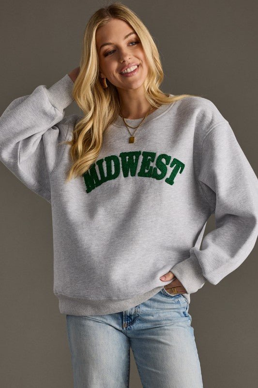 Gray & Green Midwest Sweatshirt - The Nines