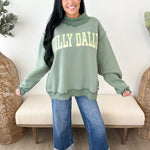 Dilly Dally Mock Neck Sweatshirt - The Nines