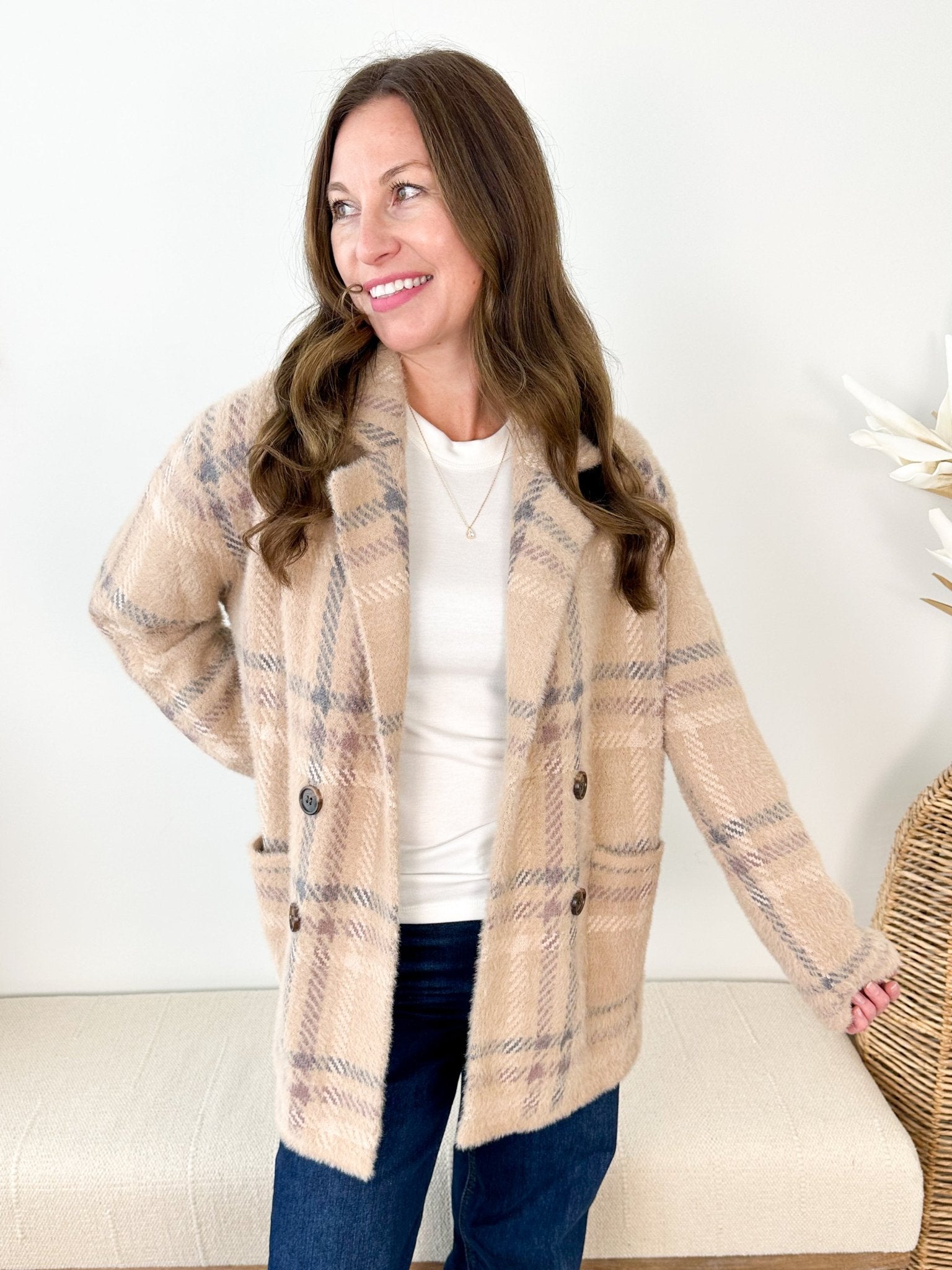 Fireside Plaid Coatigan - The Nines