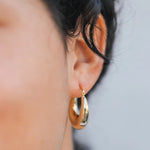 Wide Gold Hoop Earrings - The Nines