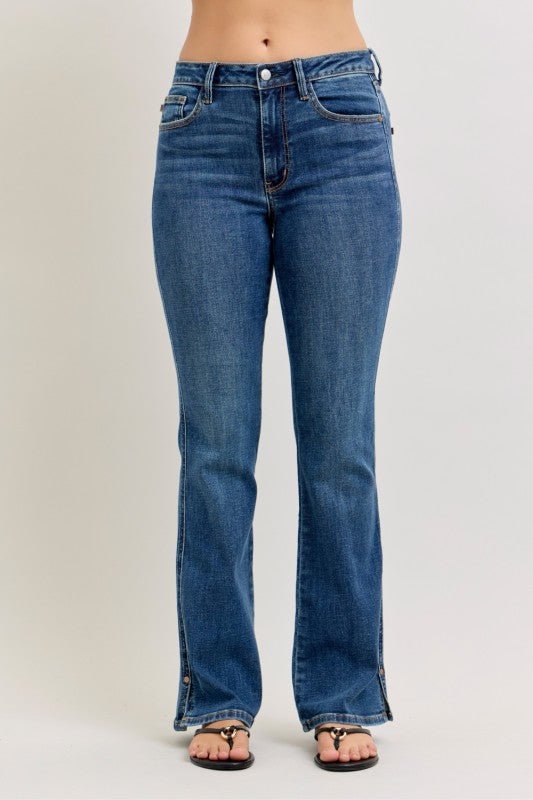 Judy Blue Mr. Bootcut Side Slit W/ Cell Phone Back Pocket - The Nines
