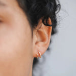 Pave Spiral Gold Earrings - The Nines