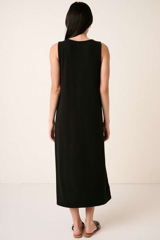 Ribbed Knit Tank Dress - 2 Colors! - The Nines