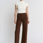 MICA High Rise Brown Vintage Wide Leg Jean - The Nines