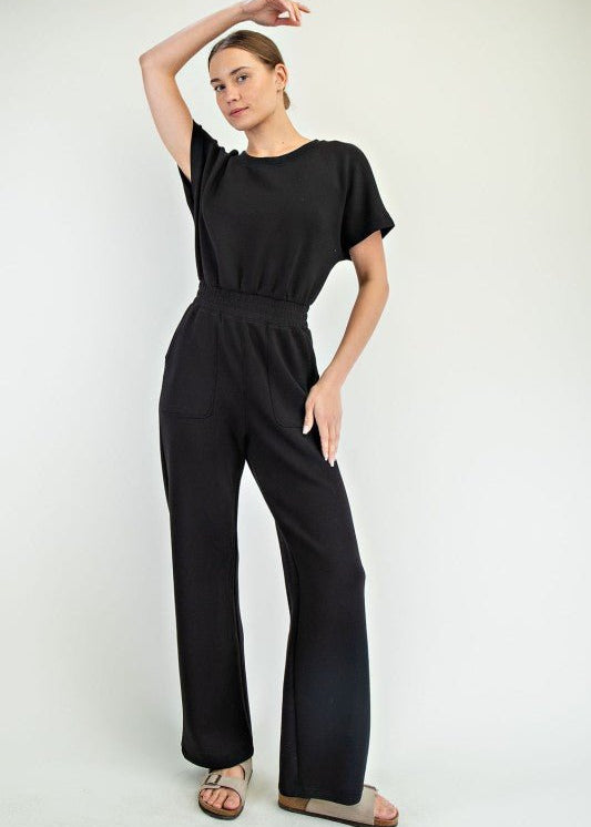 Scuba Short Sleeve Jumpsuit - The Nines